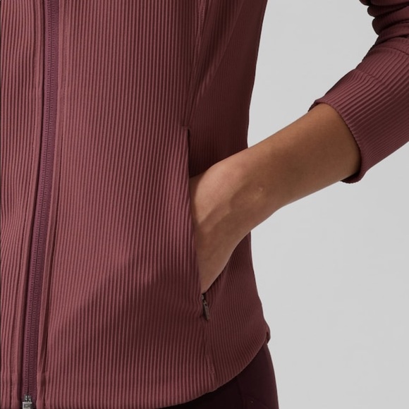 Athleta Jackets & Coats Athleta Salutation Ribbed Jacket Bright